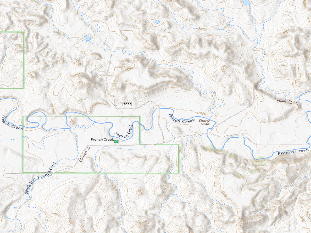 USGS topographic map of French Creek Campground