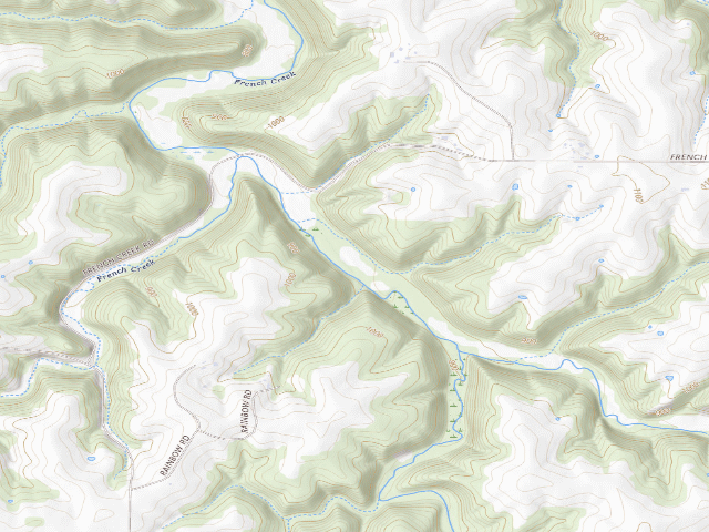 USGS topographic map of French Creek WMA