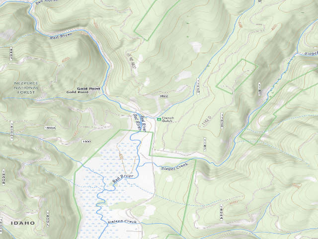 USGS topographic map of French Gulch