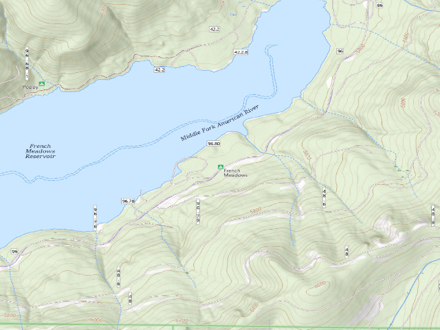 USGS topographic map of French Meadows