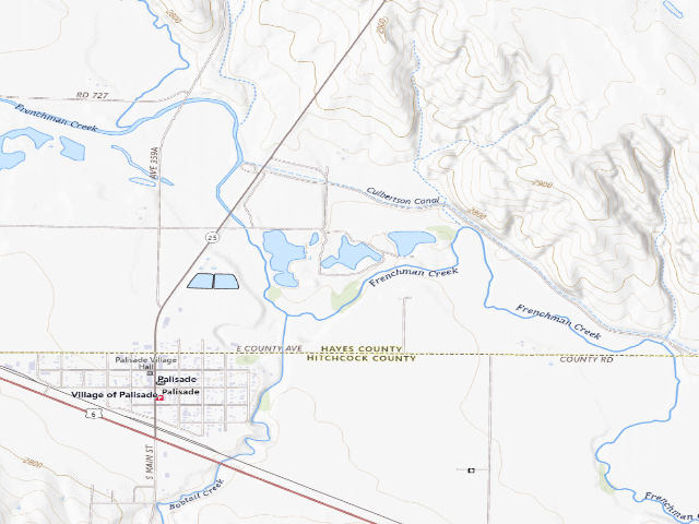 USGS topographic map of Frenchman WMA