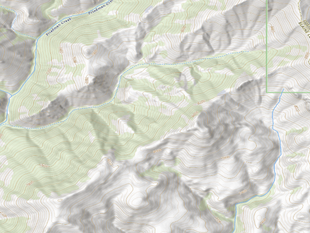 USGS topographic map of Friedman Creek Wilderness Study Area