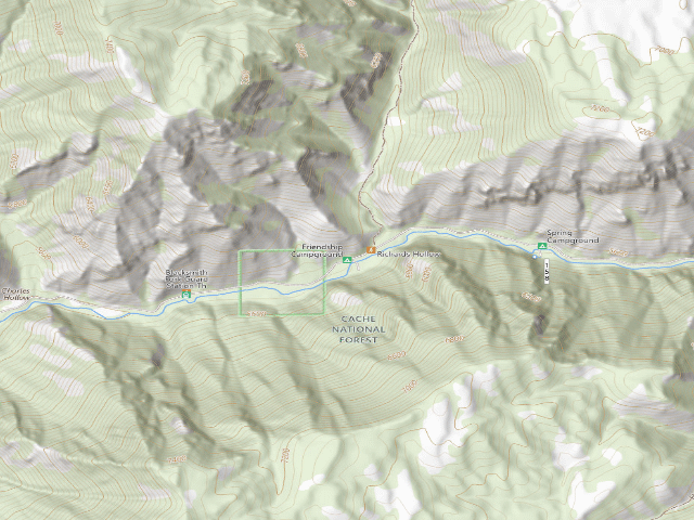 USGS topographic map of Friendship Campground