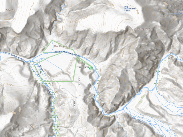USGS topographic map of Frisco Camp
