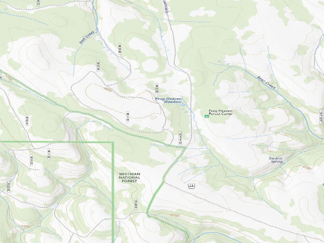 USGS topographic map of Frog Heaven Forest Camp