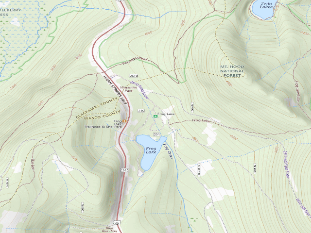 USGS topographic map of Frog Lake