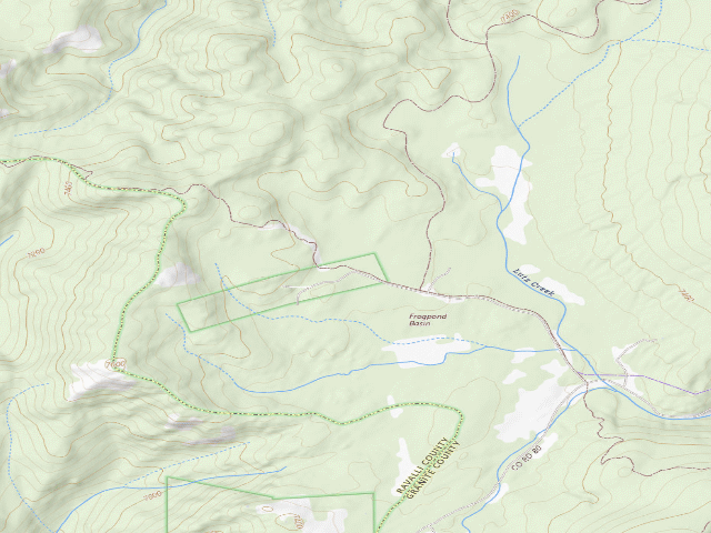 USGS topographic map of Frogpond Basin Rd-001