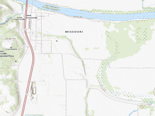 USGS topographic map of Frost Island Conservation Area