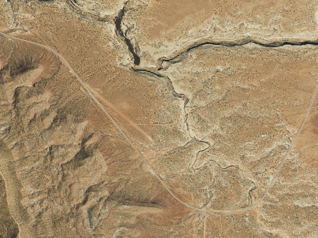 Aerial image of Fry Canyon Dispersed Campground