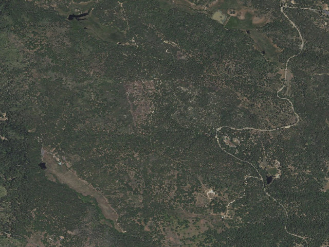 Aerial image of Fry Creek Campground