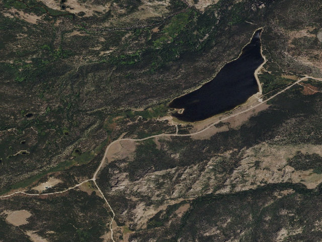 Aerial image of Frye Lake Dispersed Camping