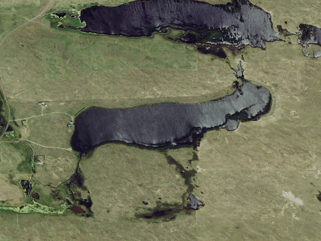 Aerial image of Frye Lake WMA