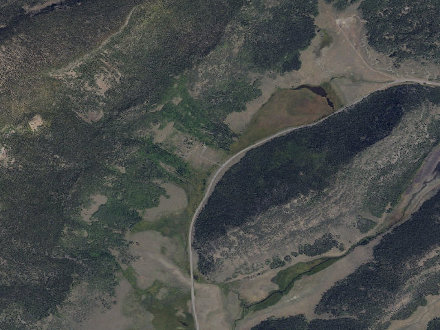 Aerial image of Frying Pan Campground