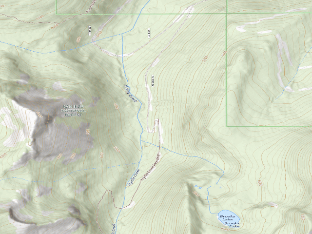 USGS topographic map of Fs Road 2409 (@ Fs Trail 6 Th) (Harrison Lake Access)