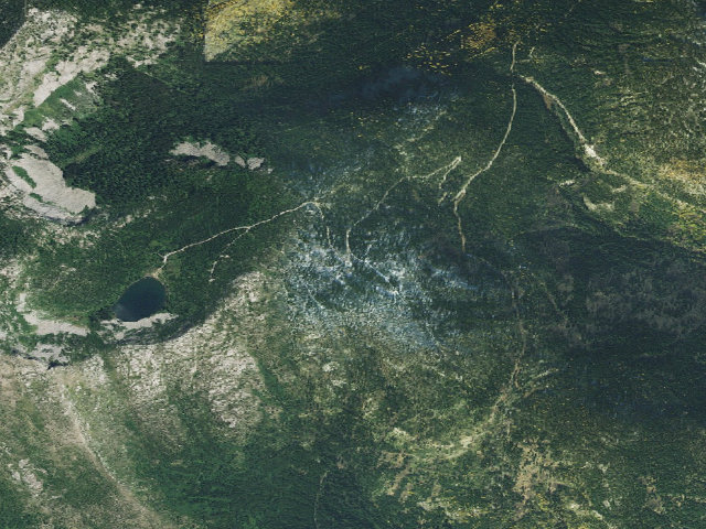 Aerial image of Fs Road 2667 (Roman Nose Access)