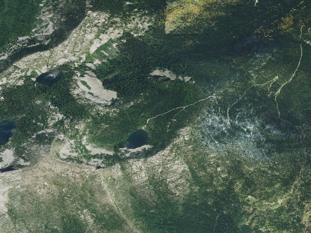 Aerial image of Fs Road 2667 (Roman Nose Access)