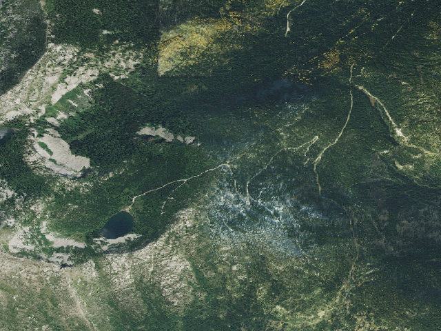 Aerial image of Fs Road 2667 (Roman Nose Access)