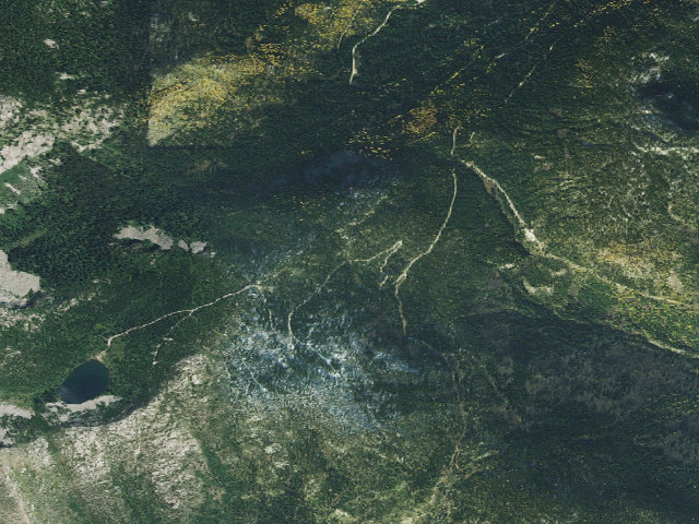 Aerial image of Fs Road 2667 (Roman Nose Access)
