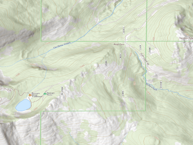 USGS topographic map of Fs Road 2667 (Roman Nose Access)