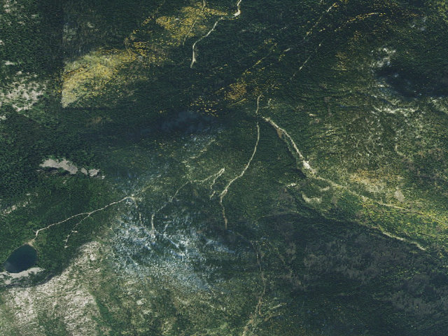 Aerial image of Fs Road 2667 (Roman Nose Access)