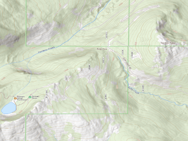 USGS topographic map of Fs Road 2667 (Roman Nose Access)