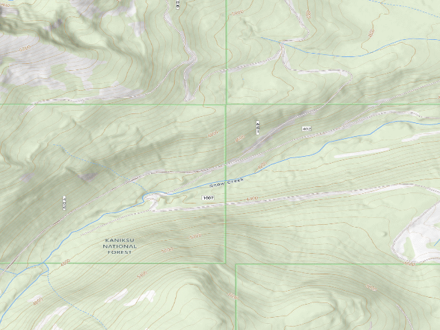 USGS topographic map of Fs Road 402 (@ Fs Trail 185 Th)