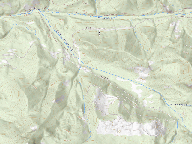 USGS topographic map of Ft186 Og Hart Swan Ck Og Camp