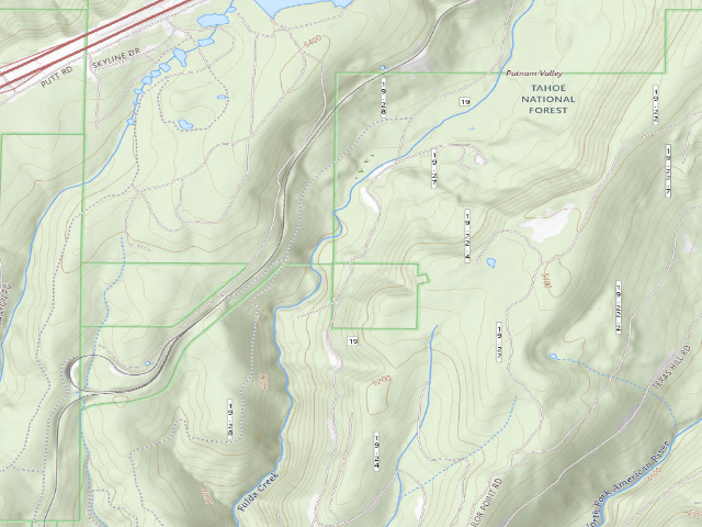 USGS topographic map of Fulda Creek