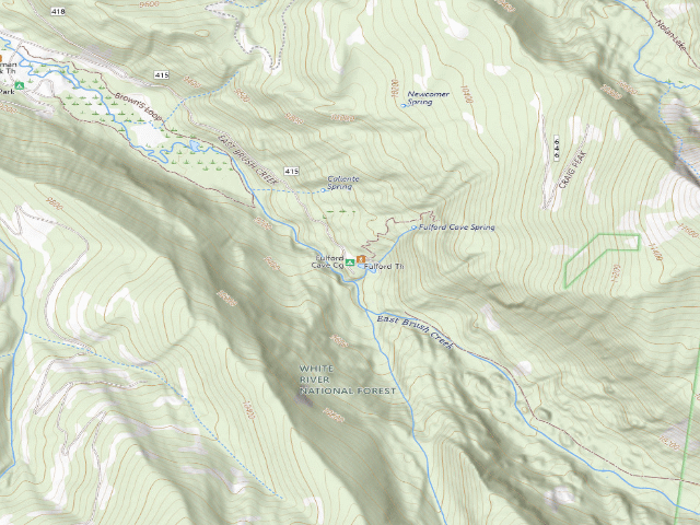 USGS topographic map of Fulford Cave