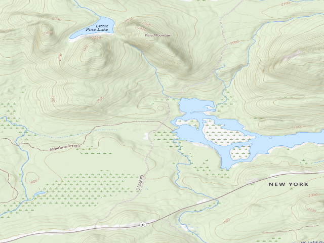 USGS topographic map of G Lake Road #3 (Ferris Lake Wild Forest)