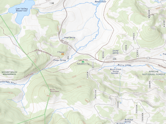 USGS topographic map of Gabaldon Horse Camp