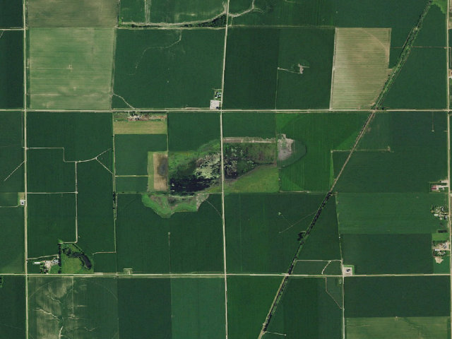 Aerial image of Gadwall WMA