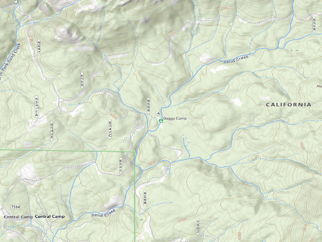 USGS topographic map of Gaggs Camp