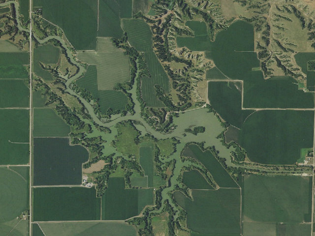 Aerial image of Gallagher Canyon SRA