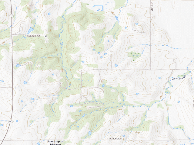 USGS topographic map of Gallatin Conservation Area