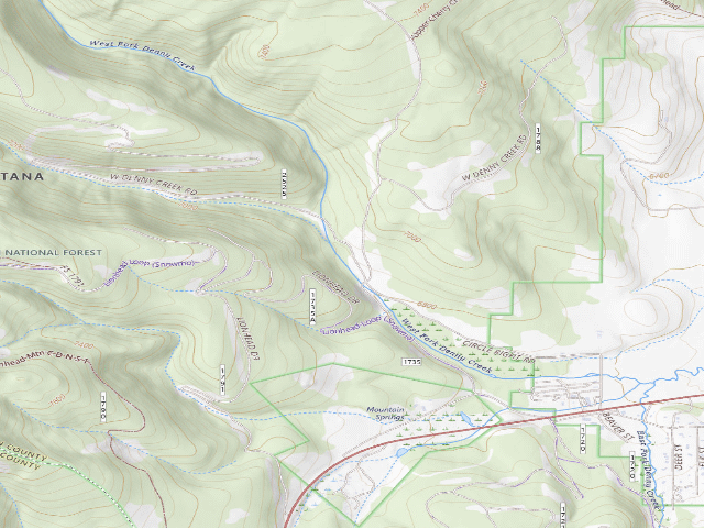 USGS topographic map of Gallatin County