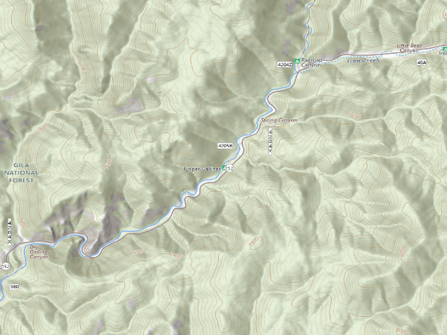 USGS topographic map of Gallinas Campground - Upper