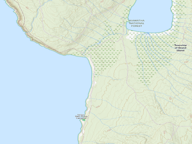 USGS topographic map of Gamefence Campsite