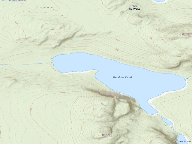 USGS topographic map of Gardner Point (Deboullie Public Land)