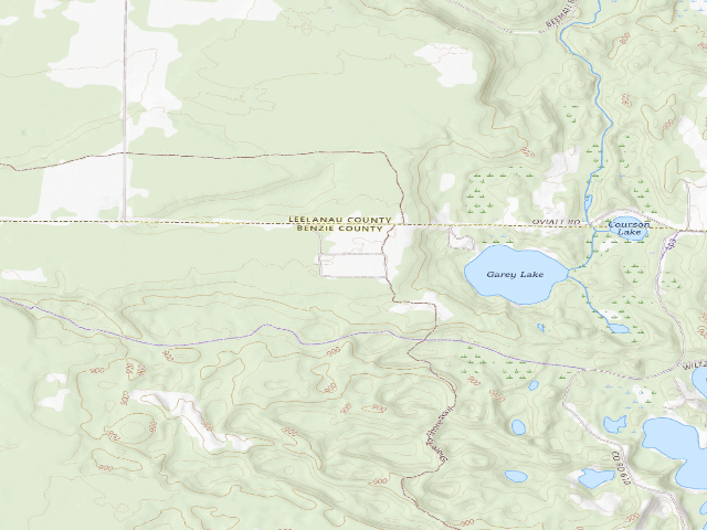 USGS topographic map of Garey Lake Trail Camp