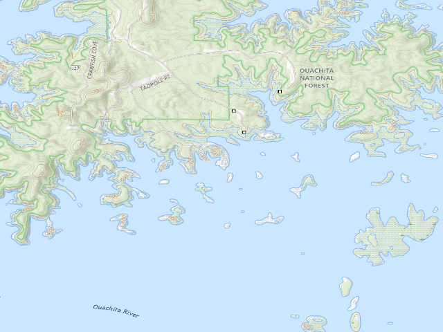 USGS topographic map of Garland County