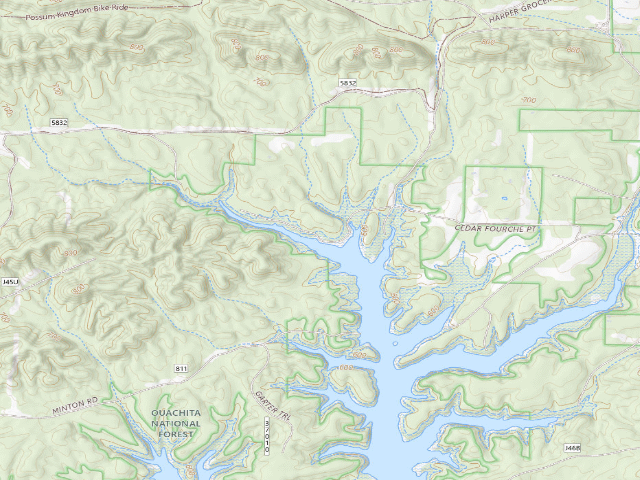USGS topographic map of Garland County