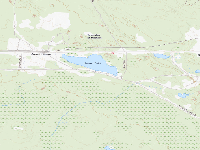 USGS topographic map of Garnet Lake State Forest Campground