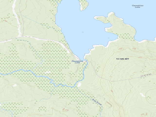 USGS topographic map of Gassabias (Duck Lake Public Land)