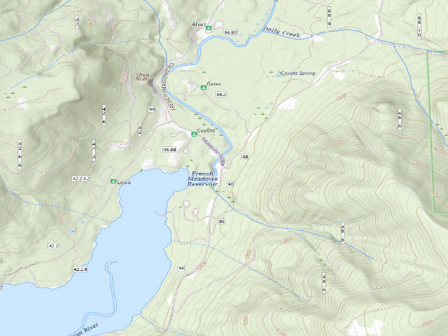 USGS topographic map of Gates