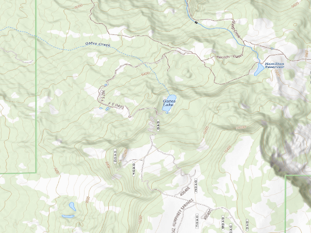 USGS topographic map of Gates Lake CUA Dispersed