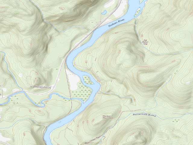 USGS topographic map of Gay Pond Road Campsite 12 (Lake George Wild Forest)