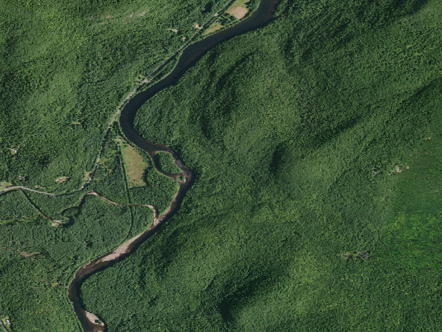 Aerial image of Gay Pond Road Campsite 13 (Lake George Wild Forest)