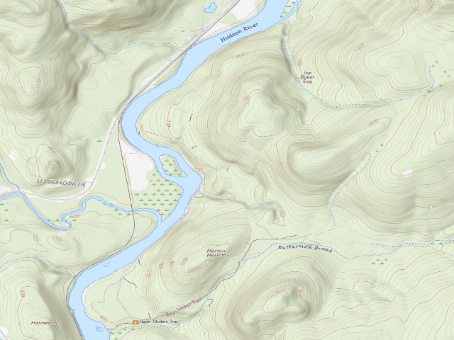 USGS topographic map of Gay Pond Road Campsite 13 (Lake George Wild Forest)