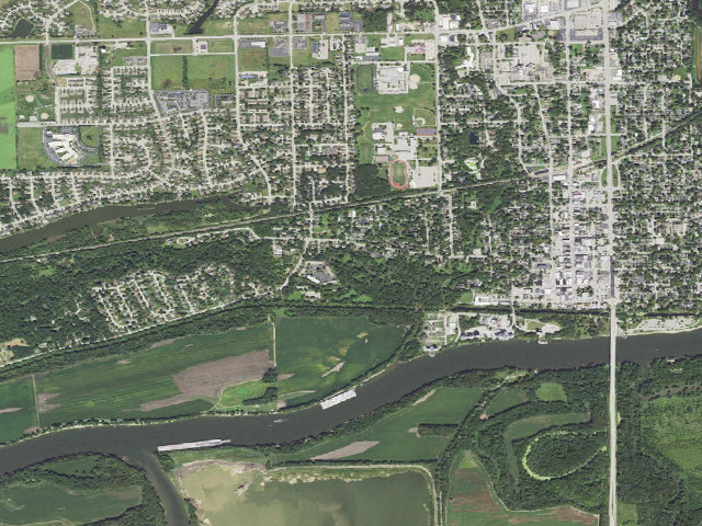 Aerial image of Gebhard Woods State Park Campground